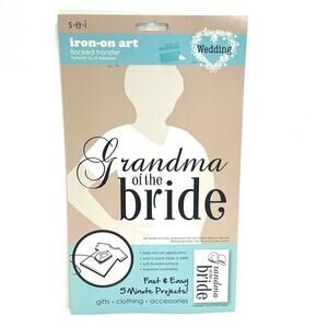 S.E.I. Iron On Art - Wedding - Grandma of the Bride NEW